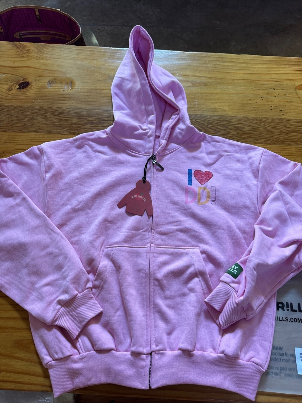 Daily Drills Souvenir Zip-Up Hoddie - I ♥ DD!